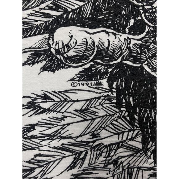 Vintage Bald Eagle Single Stitch All Over Print T-Shirt AOP XLarge Black White - Picture 8 of 11